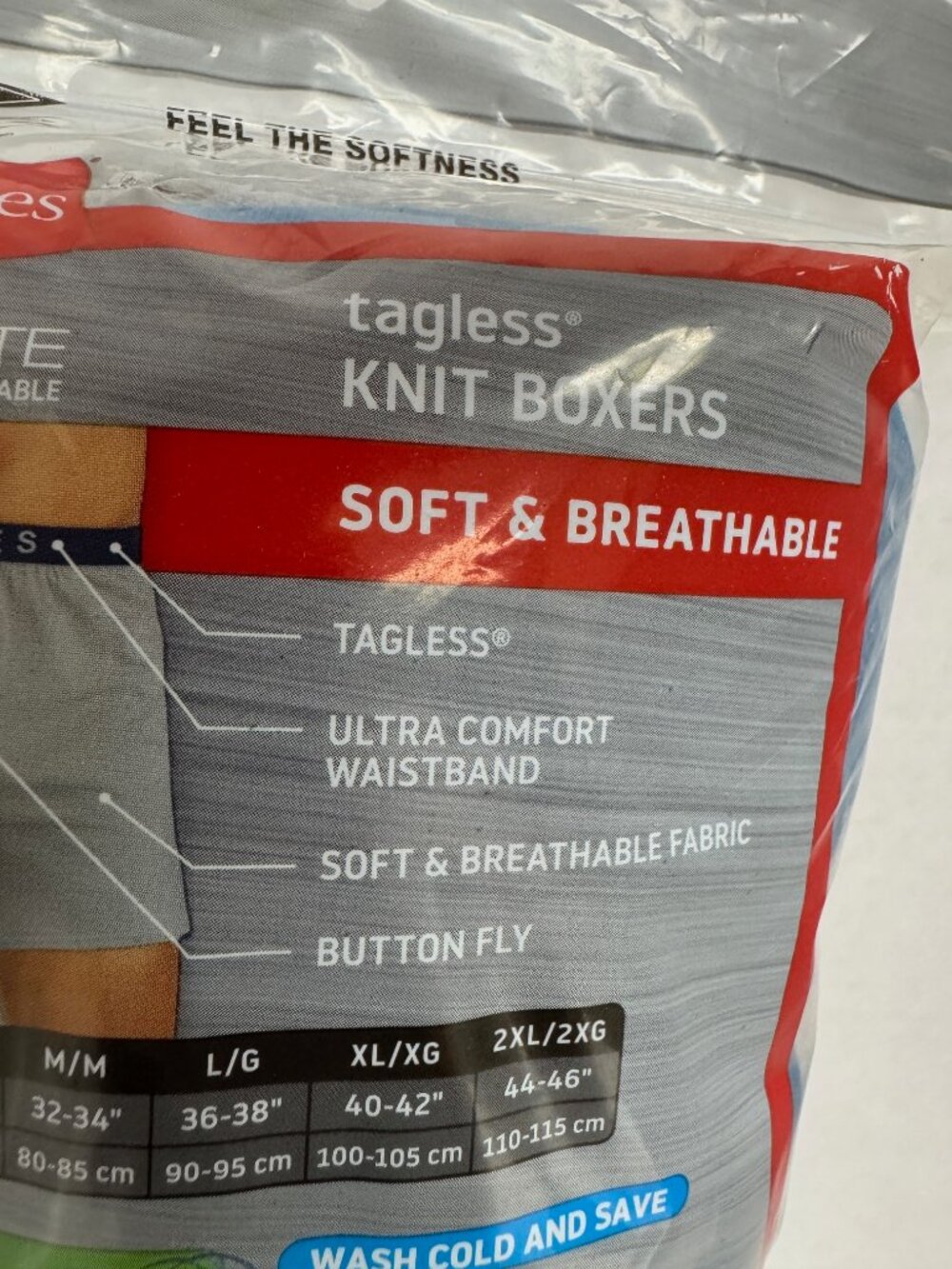 NIB Hanes 5 Tagless Knit Boxers - Medium - Picture 4 of 6